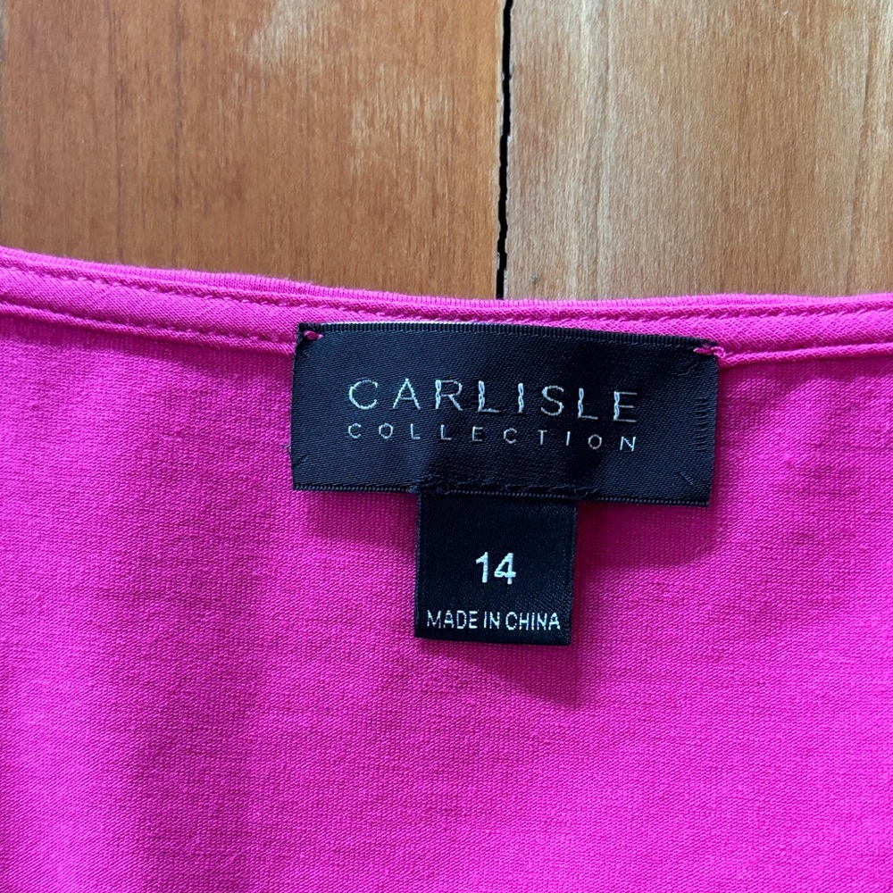 Carlisle Fuchsia Ruffle Tank Top - Picture 2 of 9